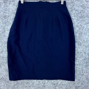 Vintage Evidence Pencil Skirt Womens 5 Navy Blue Office Capsule Career